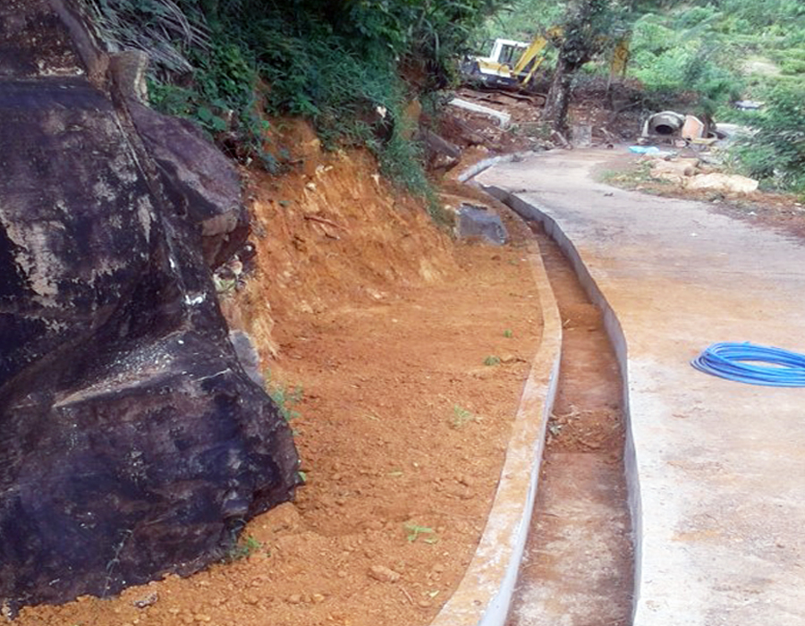 Landslide Mitigation Project under Government Grant 2016 Meddegama Pinnawala Landslide - Phase I 